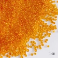 Perles de rocaille en verre orange transparent de 2mm pour bijoux DIY taille 14# - 50g (environ 3300 pièces) / Orange Foncé (14#)