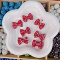 Pendentifs nœuds en strass rouges scintillants pour bijoux faits main et accessoires - Nœud / 29x20x9mm / Rouge