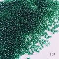 Perles de rocaille en verre vert foncé 2mm pour bijoux DIY, style n° 15# - 50g (environ 3300 pièces) / Vert Herbe (15#)