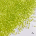 Perles de rocaille en verre transparent vert citron 2mm pour création de bijoux DIY - 50g (environ 3300 pièces) / Vert Tendre (17#)