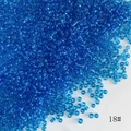 Perles de rocaille en verre bleu roi transparent 2mm pour la création de bijoux DIY - 50g (environ 3300 pièces) / Bleu Royal (18#)