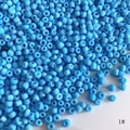 Perline di vetro 3mm blu opaco per creazione gioielli fai da te collane e bracciali - Perline di Precisione Opache a Tinta Unita (1#) / 450g/Confezione (Circa 15000 pezzi) / Blu