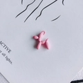 DIY jewelry accessory featuring a pink balloon dog pendant with a glossy painted finish - Pink (10#)