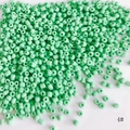 Perline fai da te 3mm verde menta opaco colore 4# per braccialetti e collane artigianali - Perline di Precisione Opache a Tinta Unita (4#) / 450g/Confezione (Circa 15000 pezzi) / Verde Menta