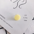 Light yellow round acrylic earring pendant charm for DIY jewelry making 16mm - 11# Pale Yellow Matte