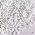 Matte pure white 3mm glass seed beads for DIY jewelry making and beaded necklaces - Matte Solid Color Seed Beads (5#) / 450g/Pack (Approx. 15000 Pcs) / White