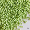DIY handmade light green 3mm matte glass seed beads in color 6 for jewelry making - Matte Solid Color Seed Beads (6#) / 450g/Pack (Approx. 15000 Pcs) / Light Green