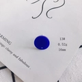 Blue 16mm circular acrylic earring pendant charm for DIY jewelry making accessories - 13# Blue Semi-transparent