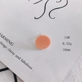 Pink frosted 16mm round acrylic charm for DIY earrings jewelry accessories - 14# Pink Orange Matte