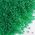 Perline di vetro smerigliato verde da 3mm semitrasparenti per creazione gioielli DIY - Stile 4# / Confezione da 450g (Circa 18000 pezzi) / 4# Verde Smeraldo Smerigliato