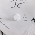 Minimalist round white acrylic earring pendant, 16mm diameter charm for DIY jewelry - 17# White Matte 2