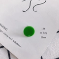 16mm round green acrylic bead for DIY earrings with a smooth surface and 0.52g weight - 18# Green