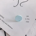 Light blue 16mm round acrylic earring component for DIY jewelry making accessories - 19# Pale Blue Matte
