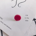 16mm deep pink matte acrylic round disc charm for DIY jewelry and earrings - 21# Rose Pink Matte