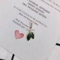 Close-up of green enamel double-leaf charm with gold alloy edges and realistic veins - Deep Green Double Leaf (5#)