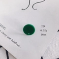 Deep green 16mm round acrylic earring pendant with pre-drilled hole for DIY crafts - 22# Dark Green