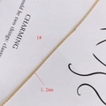 Detalle de cadena plana en O bañada en oro de 14K de 1,2 mm para crear joyería - Cadena Cruzada de 1.2mm (1#)