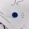 Deep blue round 16mm acrylic earring pendant with matte finish for DIY jewelry - 23# Dark Blue Matte