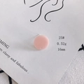 Pink matte acrylic round charm for DIY earrings, 16mm diameter with a pre-drilled hole - 25# Pink Matte