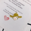 Macro shot of retro enamel charms featuring a woman in a green hat with rhinestone details - Retro Lady with Wide-brimmed Hat (11#)