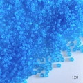 DIY 3mm blaue gefrostete transparente Glasperlen für Schmuckherstellung Nr. 12 - Stil 12# / 450g Packung (Ca. 18000 Stück) / 12# Matt Mittelblau