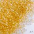 Matte gelbe 3mm Glasperlen für DIY-Schmuckherstellung und Handwerkszubehör 15# - Stil 15# / 450g Packung (Ca. 18000 Stück) / 15# Matt Dunkelgelb