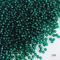 3mm dunkelgrüne mattierte Glasperlen für DIY-Schmuckherstellung und Bastelprojekte - Stil 16# / 450g Packung (Ca. 18000 Stück) / 16# Matte Dark Green
