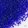 Dunkelblaue 3mm mattierte Glasperlen für DIY-Halsketten und Bastelmaterialien - Stil 17# / 450g Packung (Ca. 18000 Stück) / 17# Matt Marineblau