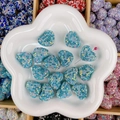 Perles strass bleues en forme de cœur pour bijoux DIY et créations artisanales - Cœur / 24x19x13mm / Pavé Bleu Azur