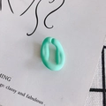 Détail d'un anneau ovale évidé vert menthe mat pour la création de bijoux DIY et boucles - Vert Menthe (6#)