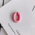Gros plan sur l'anneau de jonction ovale rose mat pour la création de bijoux DIY - Rose (1#)