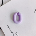 Détail d'un anneau ouvert ovale violet clair mat pour accessoires de bijoux DIY - Lavande (4#)