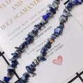 Makro-Detail von natürlichen Lapislazuli und geäderten Steinen für DIY-Schmuckzubehör - Dunkelblauer Stil(11#)
