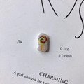 Dettaglio macro del ciondolo a lecca-lecca in acrilico 17x9mm con misure e peso - Stile Motivo Lecca-lecca (5#)