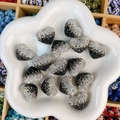 Pendentifs en forme de cœur avec strass dégradés noir et argent pour bijoux DIY - Cœur / 24x19x14mm / Noir Dégradé