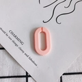 Details von mattrosa gefrosteten Acryl-Gliedern für DIY-Schmuckherstellung - Lachsrosa (5#)