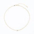 Collana con pendente a cuore a scacchi placcata in oro con chiusura a moschettone e catena - Collana Sottile con Perline Dorate (Stile D)