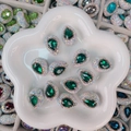 Perle en cristal vert émeraude en forme de larme sertie de strass pour bijoux DIY - Larme / 25x18x11mm / Vert clair