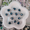 Strass gouttes bleu foncé avec bordure en cristal pour la fabrication de bijoux DIY - Larme / 25x18x11mm / Bleu Foncé