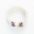 6-teiliges Boho-Armband-Set mit Kunstperlen und blauen Kristallperlen für Damen - Hellblau (D2)