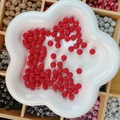 Perle de strass rouge scintillante pour la création de bijoux DIY et accessoires - Rond / 8mm / Rouge