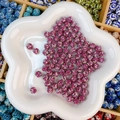 Perles boule pavées de strass rouge rose pour la création de bijoux DIY - Style Rond Ciel Étoilé / 8mm / Violet-rouge Ciel Étoilé