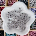Perle boule disco argentée avec strass blancs pour la création de bijoux DIY - Rond / 10mm / Noir et Blanc