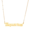 Detail der 18K vergoldeten Wassermann Sternzeichen Kette mit filigraner Gliederkette - Wassermann