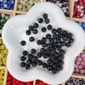 Perle boule noire sertie de strass pour la création de bijoux DIY et de bracelets - Rond / 10mm / Noir