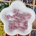 Perles Shamballa en strass rose pour création bijoux DIY dans un plateau blanc - Style Rond Ciel Étoilé / 10mm / Rose AB Ciel Étoilé