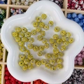 Perles boule disco jaunes avec strass pour la création de bijoux faits main DIY - Style Rond Ciel Étoilé / 10mm / Gypso Jaune