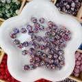 Perles d'espacement en strass multicolores pour la création de bijoux faits main - Rond (10mm) / Bleu et Rouge mélangé Ciel Étoilé