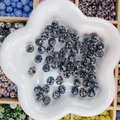Perles en strass bleu et argent étincelantes pour la création de bijoux DIY - Rond (10mm) / Bleu Encre Ciel Étoilé