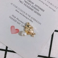 Exquisiter 14K vergoldeter Vogelanhänger mit weißer Perle für DIY-Schmuckherstellung - Vogel Künstliche Perle Stil (Nur Anhänger (Ohne Kette)) / 21*20mm